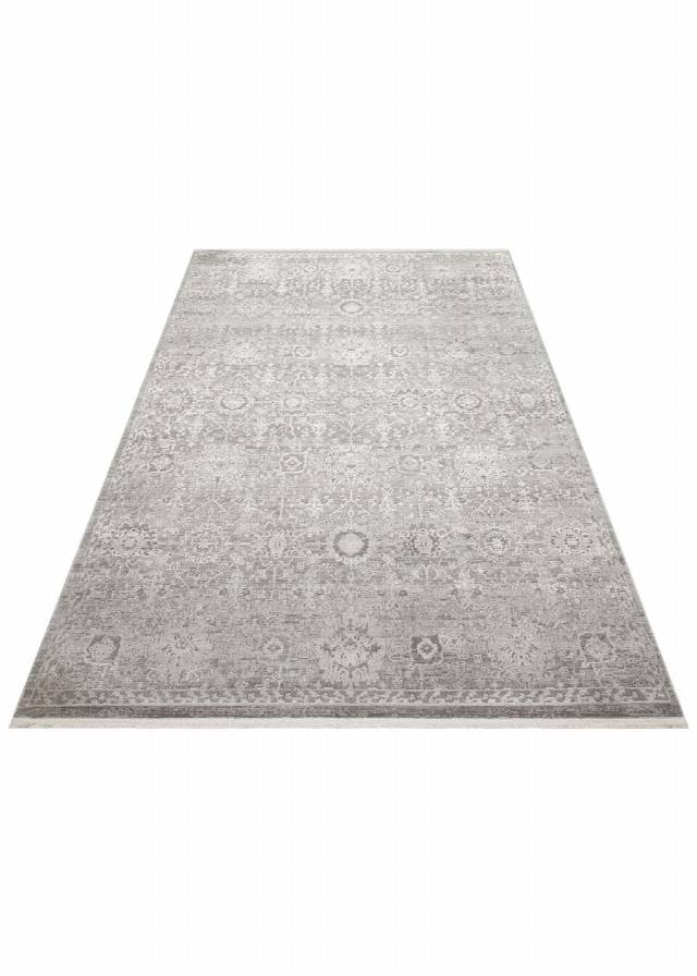 LEONA LNA 07 GREY  Yumuşak Tuşeli Hav Toz Vermez Modern Makine Halısı