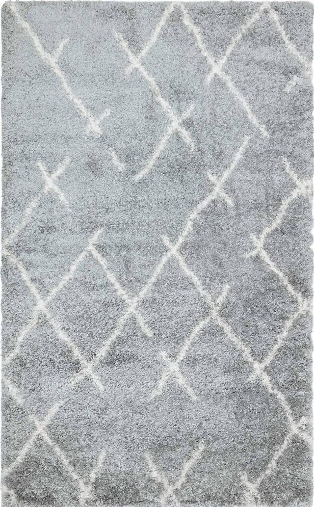 LOFT LF 01 GREY CREAM  Hav Toz Vermez Yumuşak Dokulu Etnik Desenli Uzun Tüylü Pofuduk Shaggy Halı