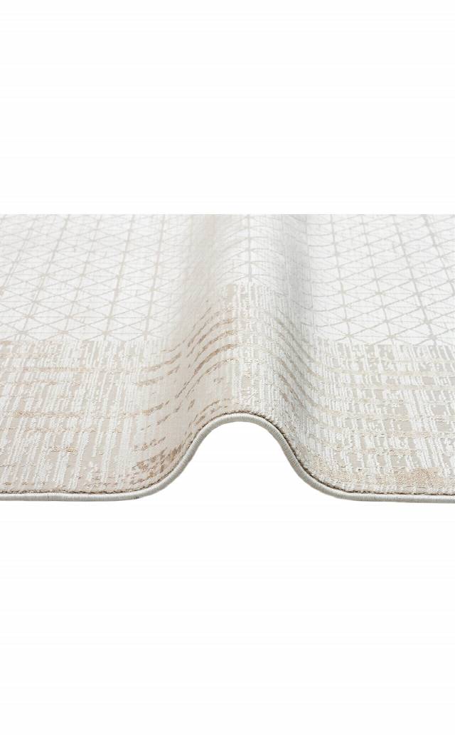 MAHAL MHL 01 CREAM GOLD  Art Deco Desenli Yüksek Kalite Sık Dokuma Salon Halısı