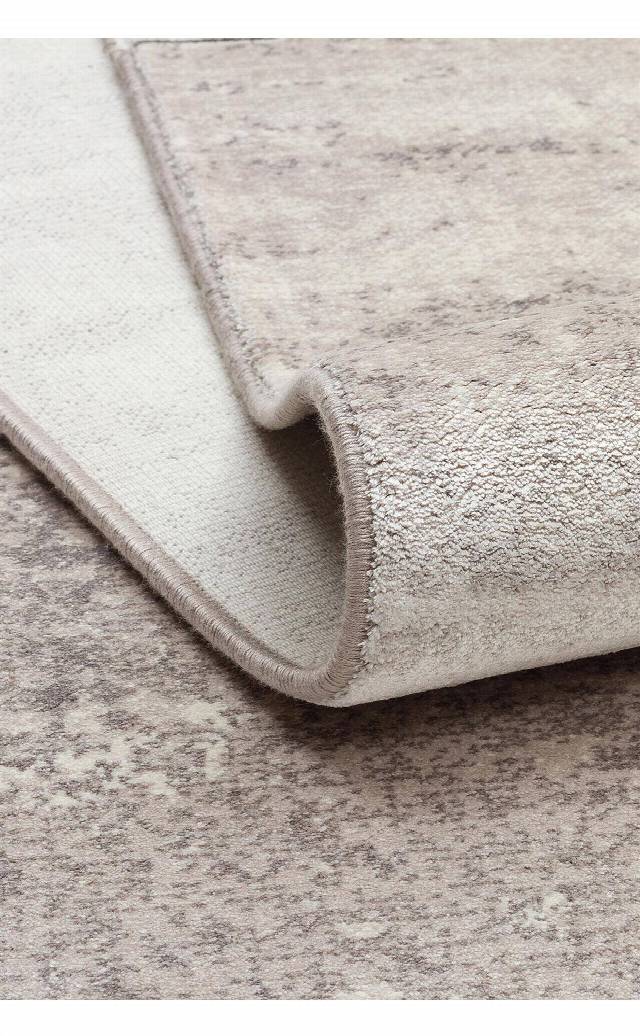 MERANO MRN 01 CREAM GREY  Geometrik Desenli Yüksek Kalite Sık Dokuma Salon Halısı