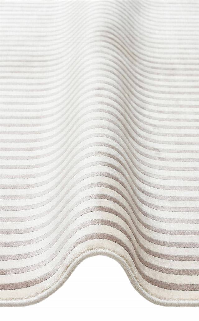 MERANO MRN 03 CREAM GREY  Geometrik Desenli Yüksek Kalite Sık Dokuma Salon Halısı