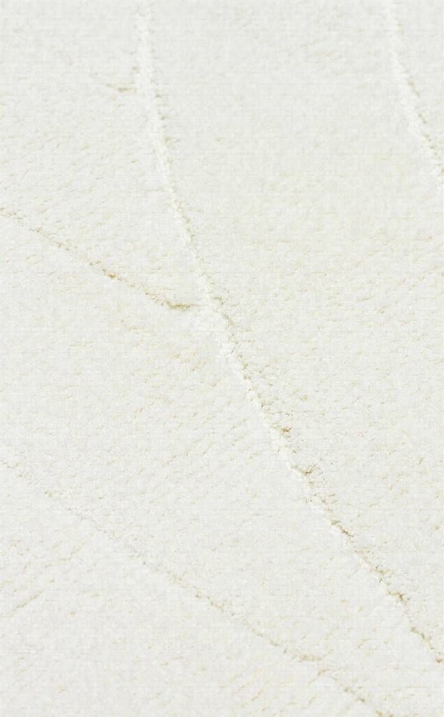 MISSORI MSR 01 WHITE  Hav Toz Vermez Sade Desenli Yumuşak Dokulu Modern Makine Halısı