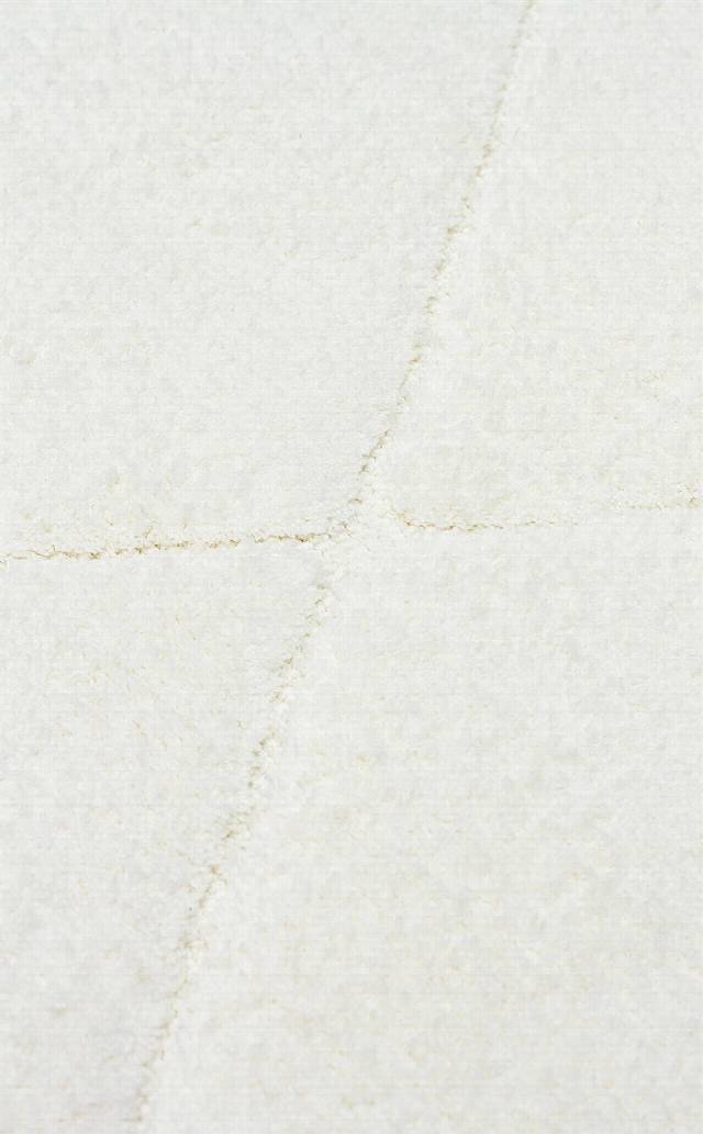 MISSORI MSR 03 WHITE  Hav Toz Vermez Sade Desenli Yumuşak Dokulu Modern Makine Halısı