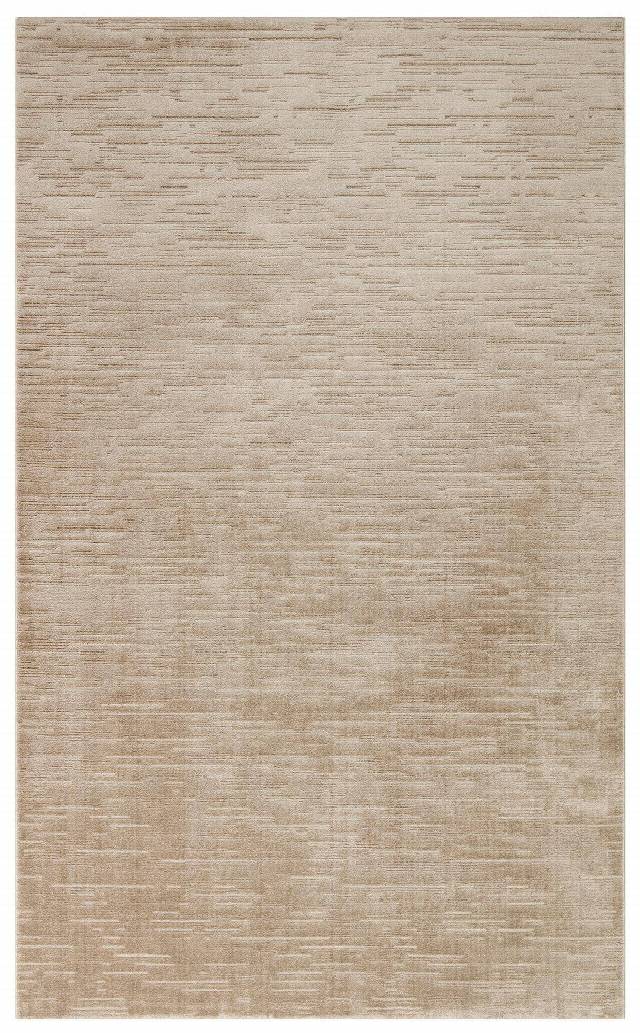 MISSORI MSR 05 BEIGE  Hav Toz Vermez Sade Desenli Yumuşak Dokulu Modern Makine Halısı