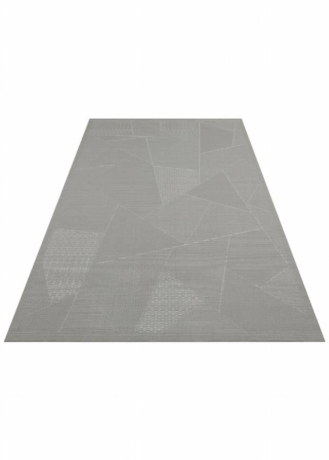 MONO LUX MNO LUX 01 ANTRASIT  Kaymaz Tabanlı Modern Desenlere Sahip İnce Halı