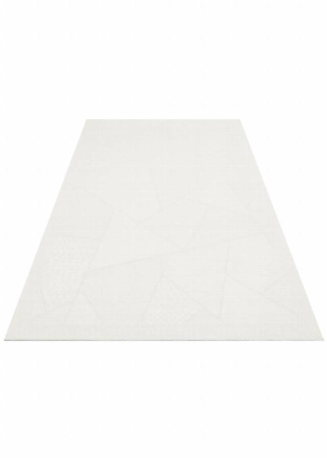 MONO LUX MNO LUX 01 WHITE  Kaymaz Tabanlı Modern Desenlere Sahip İnce Halı