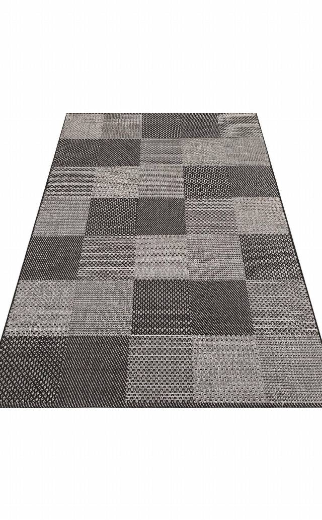 MONO MNO 01 DARK GREY  Hav Toz Vermez Kaymaz Tabanlı İnce Halı