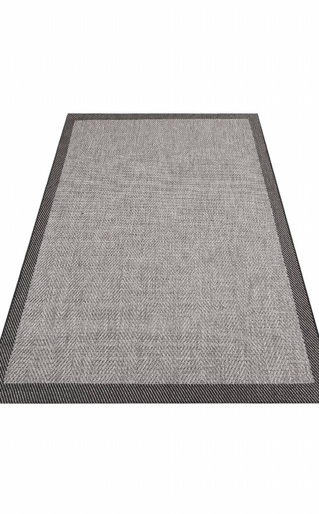 MONO MNO 02 DARK GREY  Hav Toz Vermez Kaymaz Tabanlı İnce Halı