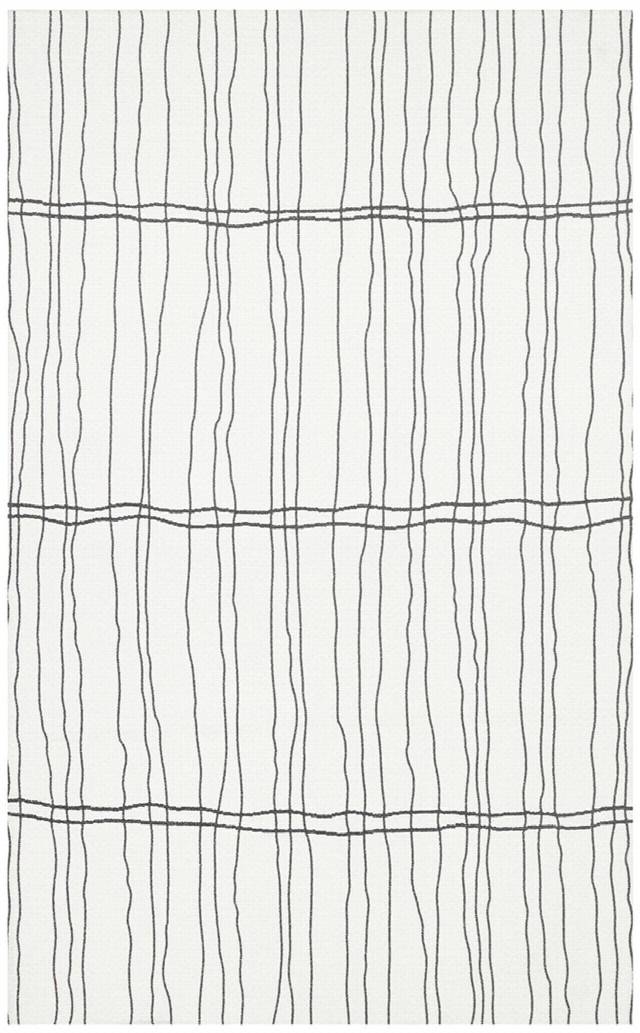 NEVADA NVD 05 WHITE BLACK  Özel Moroccon Tuşeli Hav Toz Vermez Kaymaz Tabanlı İnce Dokuma Modern Halı