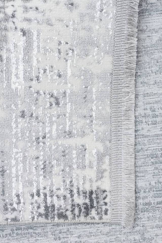NORA NOR 02 GREY Hav Toz Vermez Yıkanabilir Kaymaz İnce Dokuma Modern Halı