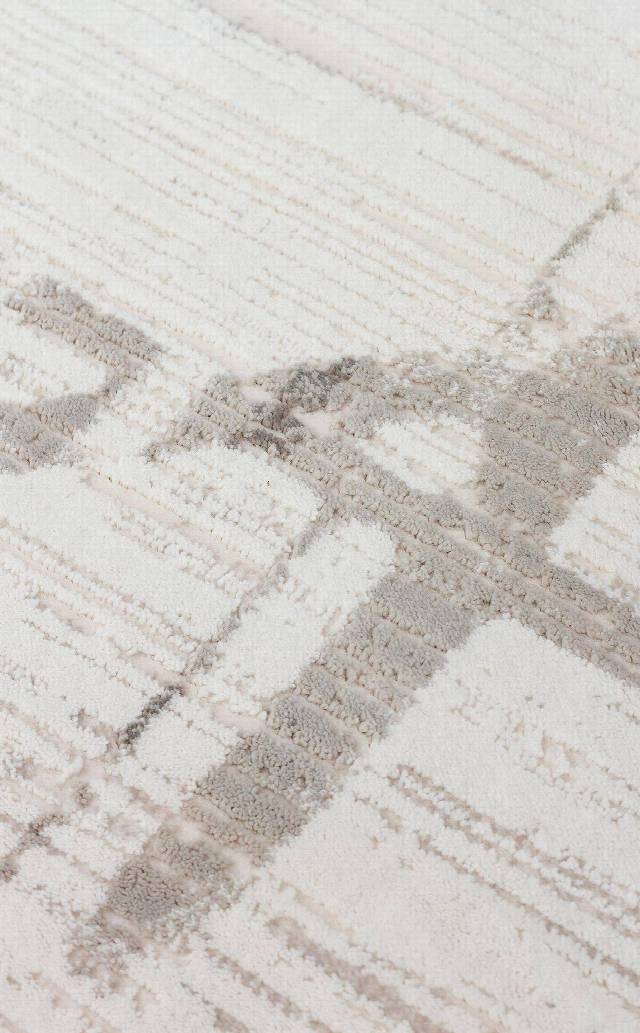 PADONA PDN 02 CREAM GREY  Extra Yumuşak Dokulu Sık Dokuma Modern Desenlere Sahip Şık Salon Halısı