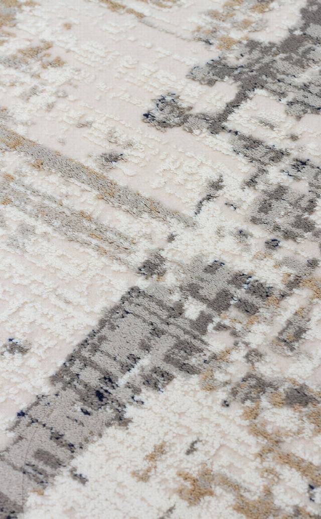 PADONA PDN 07 CREAM BEIGE  Extra Yumuşak Dokulu Sık Dokuma Modern Desenlere Sahip Şık Salon Halısı