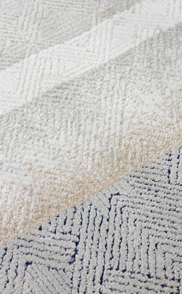 PADONA PDN 08 CREAM GREY  Extra Yumuşak Dokulu Sık Dokuma Modern Desenlere Sahip Şık Salon Halısı