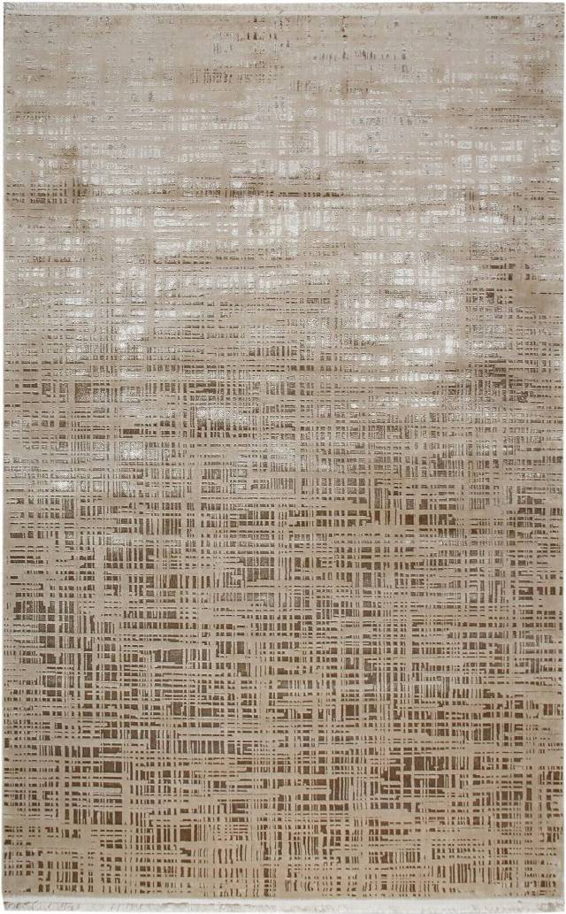 PALERMO PL 01 VIZON  Tek Renk Işıltılı Bambu Floş Modern Makine Halı