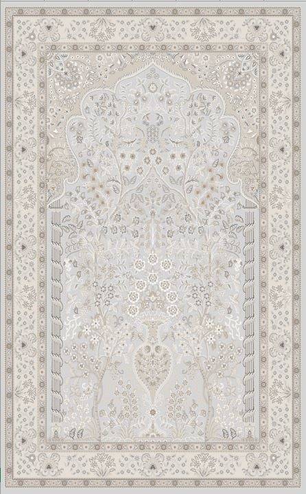 PALMIRA SECCADE PLM SCD 01 L.GREY CREAM  Yüksek Kaliteli Sık Dokuma Modern Seccade