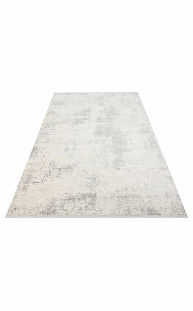 PASSAGE PLZ 01 CREAM GREY  Yumuşak Tuşeli Sık Dokuma Modern Halı