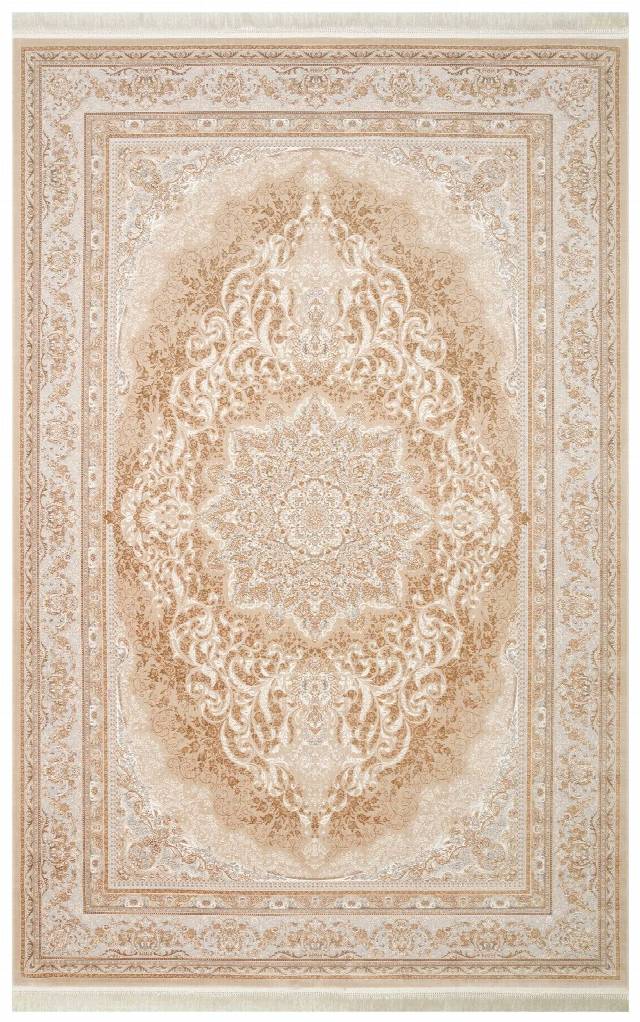 PERSIAN PER 01 BEIGE  Klasik Desenli Yüksek Kalite Sıkı ve İnce Dokuma Yaklaşık 3 Milyon Point Makine Halısı