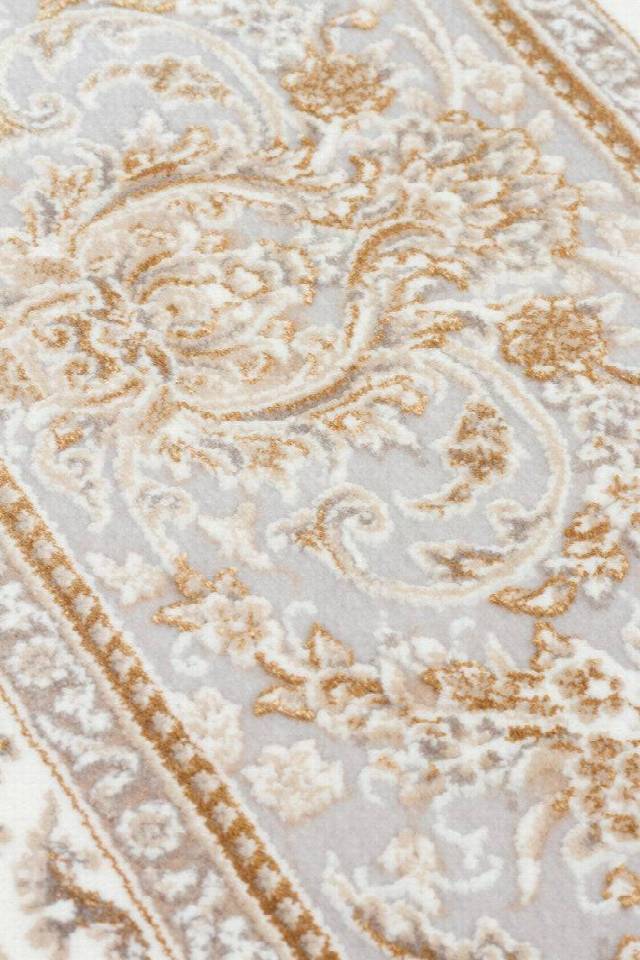 PERSIAN PER 01 CREAM  Klasik Desenli Yüksek Kalite Sıkı ve İnce Dokuma Yaklaşık 3 Milyon Point Makine Halısı