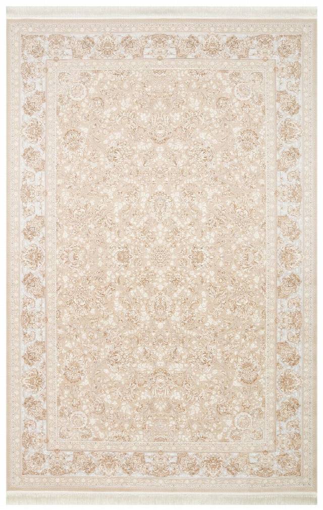 PERSIAN PER 02 BEIGE  Klasik Desenli Yüksek Kalite Sıkı ve İnce Dokuma Yaklaşık 3 Milyon Point Makine Halısı