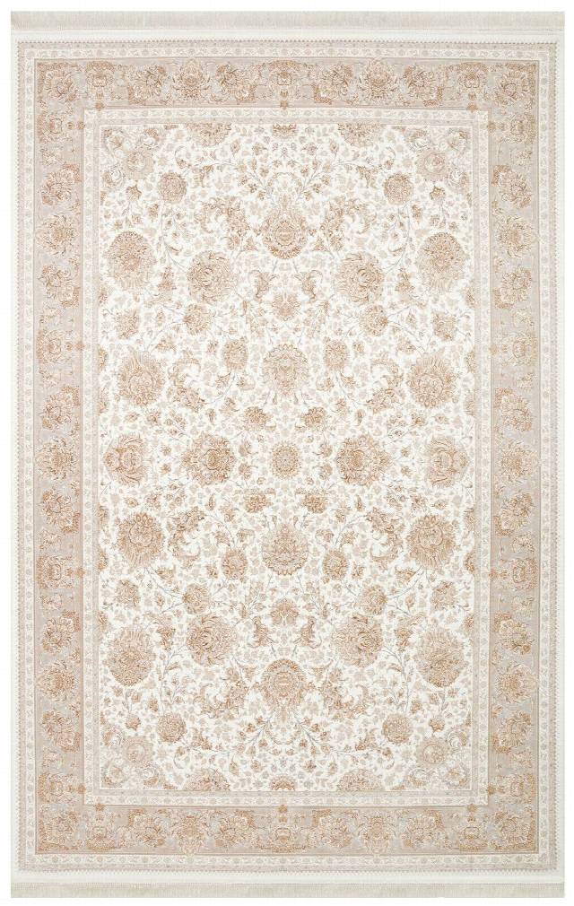 PERSIAN PER 02 CREAM  Klasik Desenli Yüksek Kalite Sıkı ve İnce Dokuma Yaklaşık 3 Milyon Point Makine Halısı