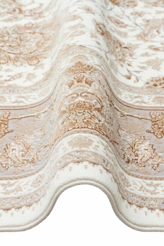 PERSIAN PER 02 CREAM  Klasik Desenli Yüksek Kalite Sıkı ve İnce Dokuma Yaklaşık 3 Milyon Point Makine Halısı