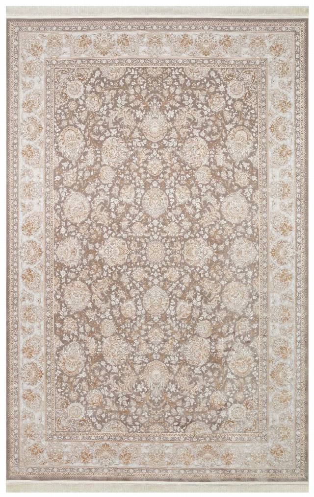 PERSIAN PER 02 GREY  Klasik Desenli Yüksek Kalite Sıkı ve İnce Dokuma Yaklaşık 3 Milyon Point Makine Halısı