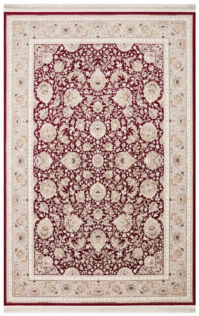 PERSIAN PER 02 RED Klasik Desenli Yüksek Kalite Sıkı ve İnce Dokuma Yaklaşık 3 Milyon Point Makine Halısı