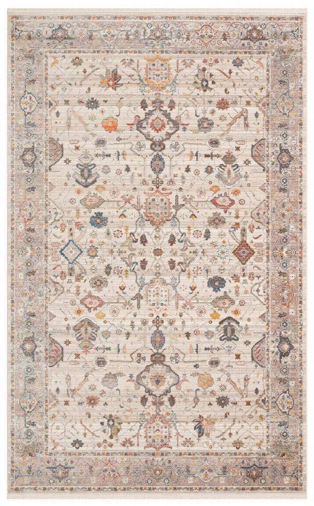 PIETRA PTA 01 CREAM GREY  Sıcak Renk Tonlarını Etnik Desenler ile Buluşturan Yumuşak Tuşeli Makine Halısı