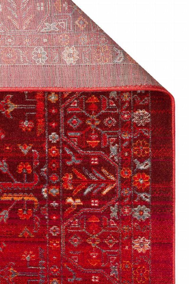PIETRA PTA 21 RED  Sıcak Renk Tonlarını Etnik Desenler ile Buluşturan Yumuşak Tuşeli Makine Halısı