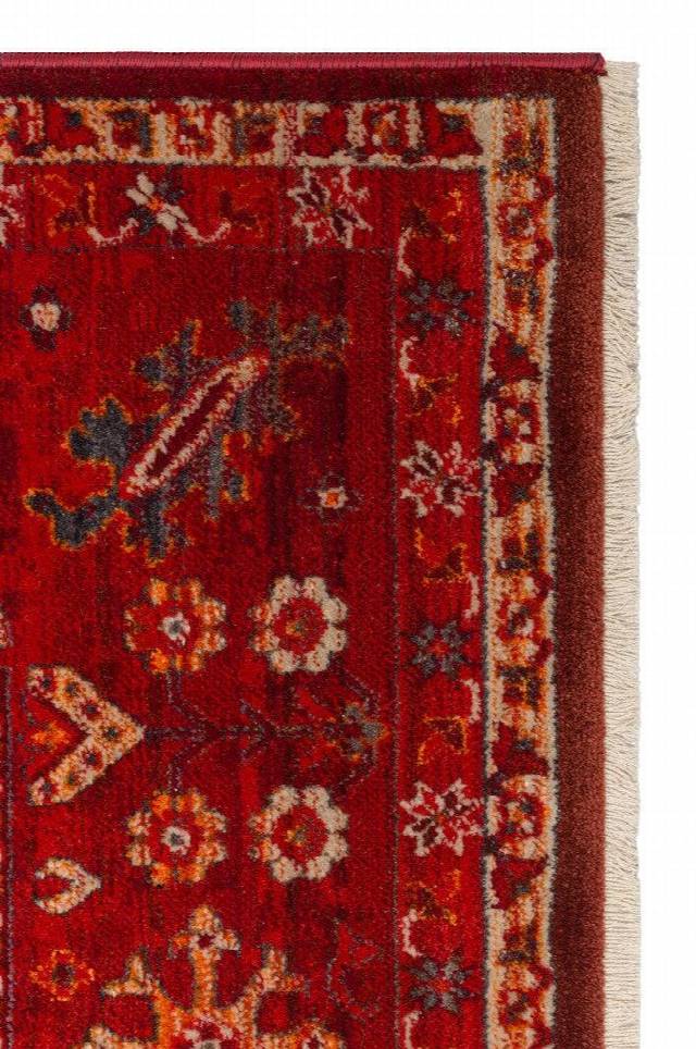 PIETRA PTA 24 RED  Sıcak Renk Tonlu Etnik Desenli Yumuşak Dokulu Makine Halısı