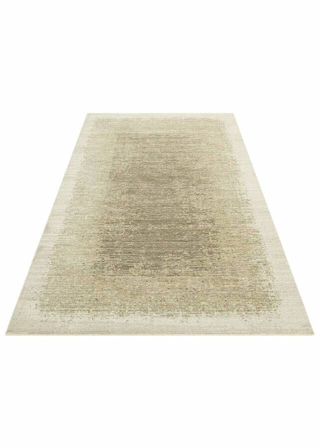 SAHARA SHA 04 CREAM GREEN  Hav Toz Vermez Yumuşak Tuşeli Modern Makine Halısı