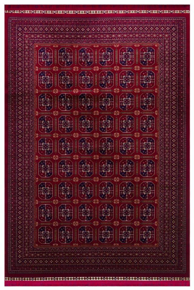 SATEEN AFGHAN SFG 02 RED  Yıkanabilir Afgan Desenli Hav Toz Vermeyen Kaymaz Tabanlı Sık Dokuma Halı