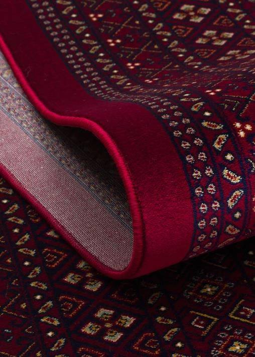 SATEEN AFGHAN SFG 02 RED  Yıkanabilir Afgan Desenli Hav Toz Vermeyen Kaymaz Tabanlı Sık Dokuma Halı