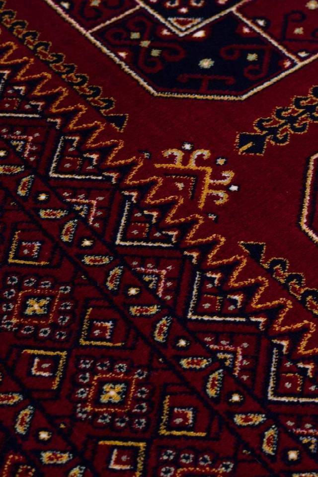 SATEEN AFGHAN SFG 02 RED  Yıkanabilir Afgan Desenli Hav Toz Vermeyen Kaymaz Tabanlı Sık Dokuma Halı