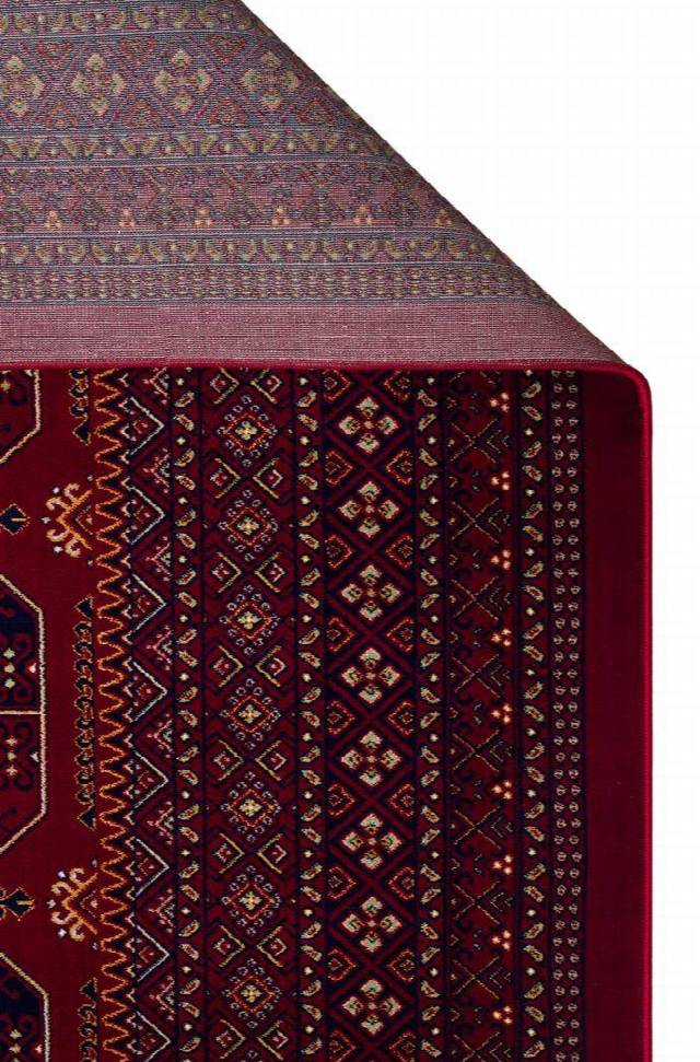 SATEEN AFGHAN SFG 02 RED  Yıkanabilir Afgan Desenli Hav Toz Vermeyen Kaymaz Tabanlı Sık Dokuma Halı