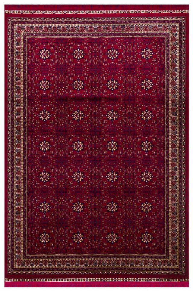 SATEEN AFGHAN SFG 03 RED  Yıkanabilir Afgan Desenli Hav Toz Vermeyen Kaymaz Tabanlı Sık Dokuma Halı