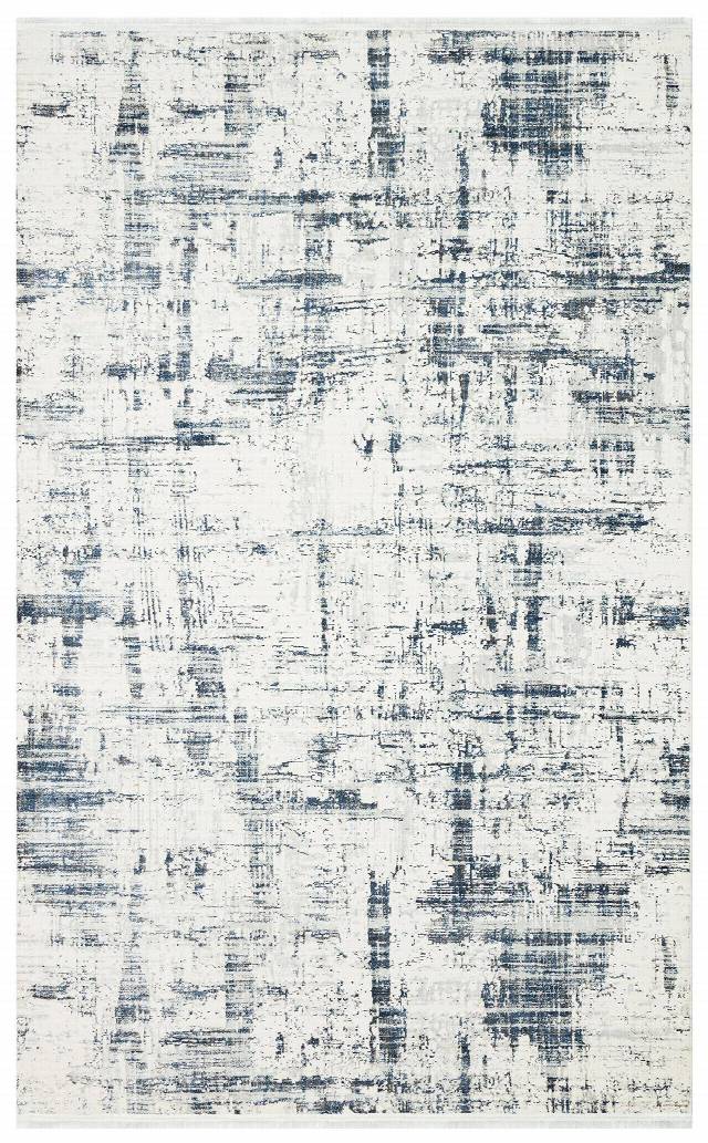 SATEEN LUX ST 904 CREAM BLUE  Hav Toz Vermez Modern Halı