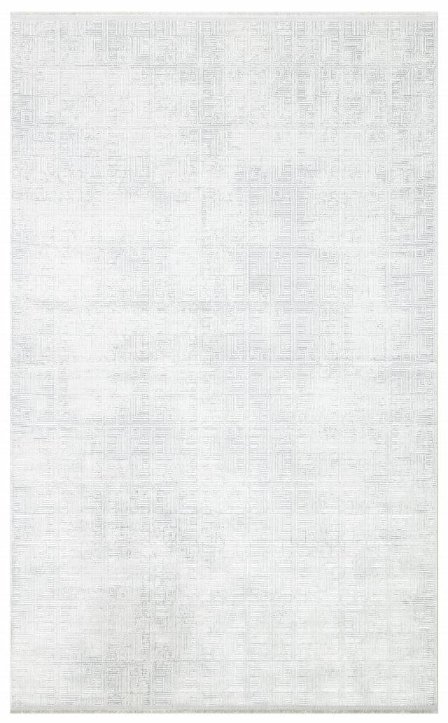 SATEEN ST 109 CREAM GREY  Yıkanabilir Kaymaz Tabanlı Hav Vermez Sık Dokuma Modern Halı