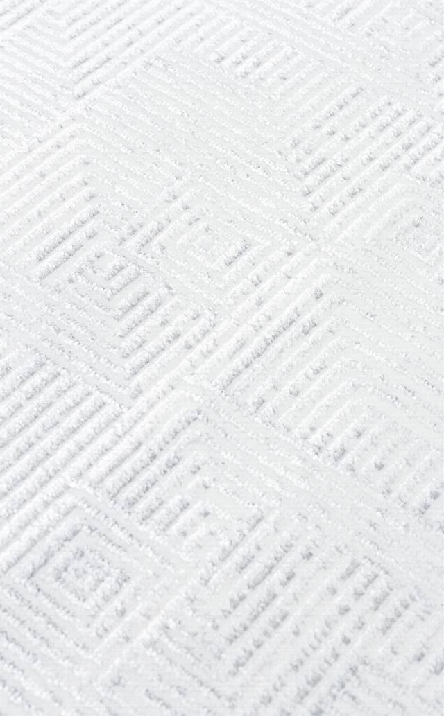 SATEEN ST 109 CREAM GREY  Yıkanabilir Kaymaz Tabanlı Hav Vermez Sık Dokuma Modern Halı