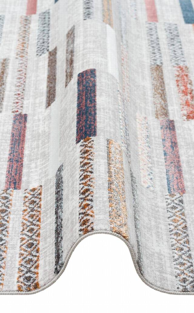 SATEEN ST 110 MULTY XW   Yıkanabilir Kaymaz Tabanlı Hav Vermez Sık Dokuma Modern Halı