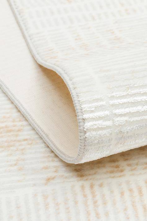 SATEEN ST 23 CREAM XW  Hav Toz Vermez Yıkanabilir Kaymaz İnce Dokuma Modern Halı