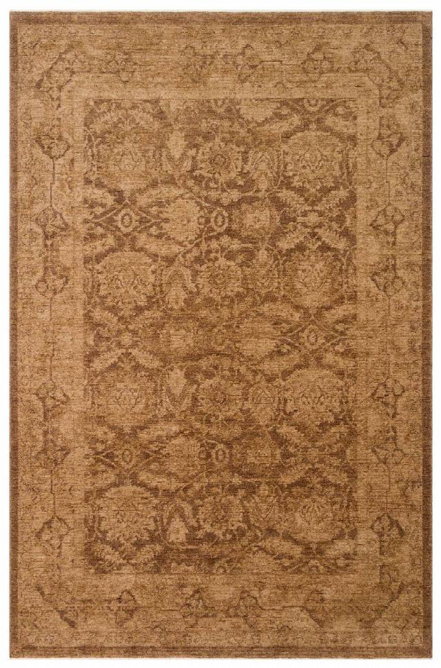 SHIRAZ SHR 01 BEIGE  Vintage Eskitme Desenli Modern Yumuşak Dokulu Makine Halısı