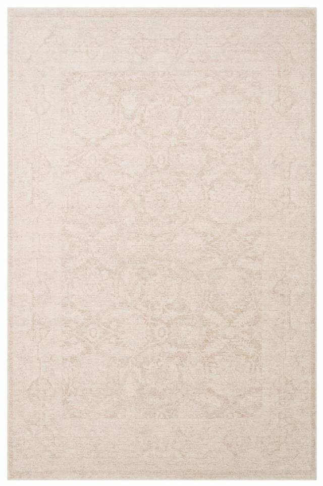 SHIRAZ SHR 01 CREAM  Vintage Eskitme Desenli Modern Yumuşak Dokulu Makine Halısı