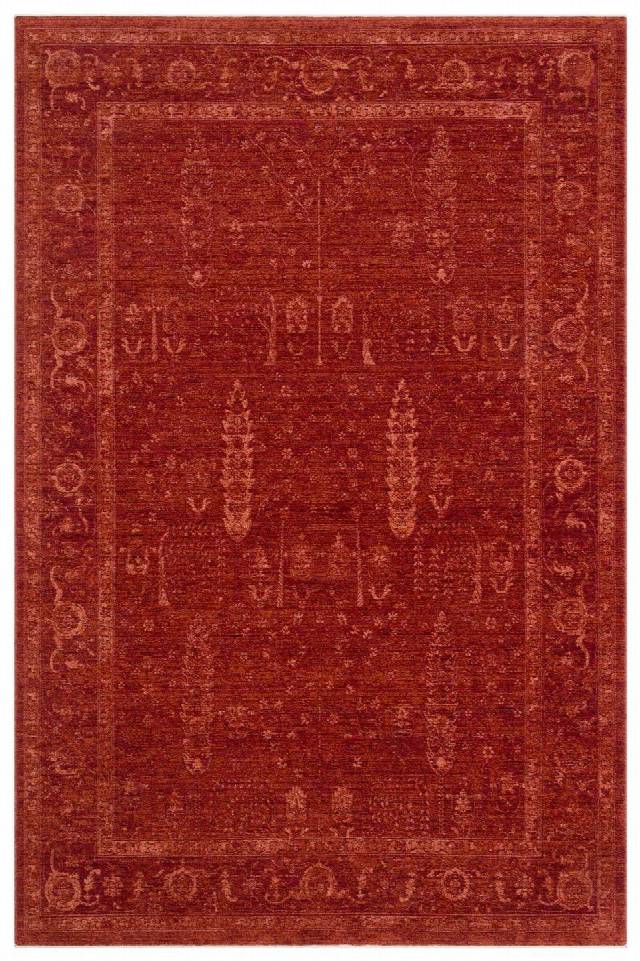 SHIRAZ SHR 03 RED  Vintage Eskitme Desenli Modern Yumuşak Dokulu Makine Halısı