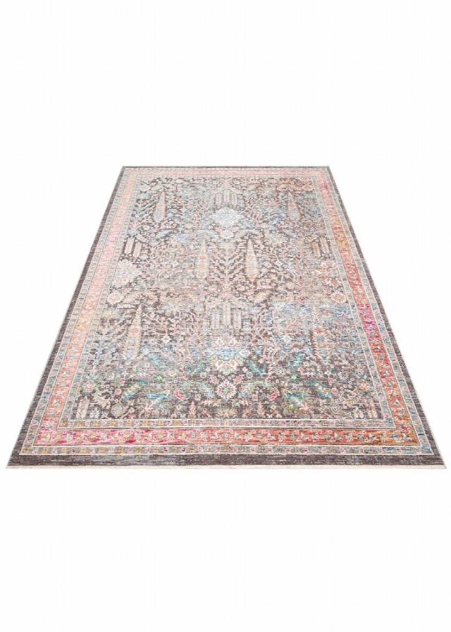SOFIA SOF 01 MULTY Renkli El Dokuma Uşak Halı Desenlerine Sahip Makine Halısı