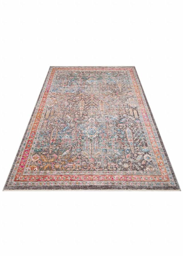 SOFIA SOF 01 MULTY Renkli El Dokuma Uşak Halı Desenlerine Sahip Makine Halısı