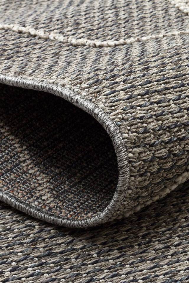 SOHO SH 02 GREY  Hav Toz Vermez Hasır Dokuma Modern Makine Halısı
