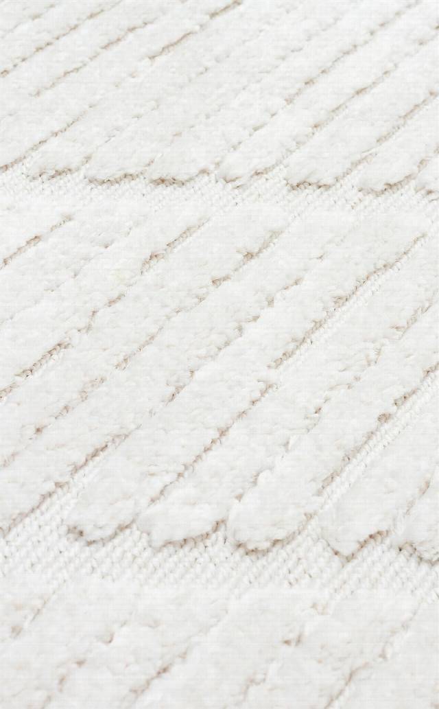 TERAZZO TRZ 08 WHITE  Hav Toz Vermez Yumuşak Dokulu Etnik Örgü Desenlere Sahip Modern İskindinav Halı