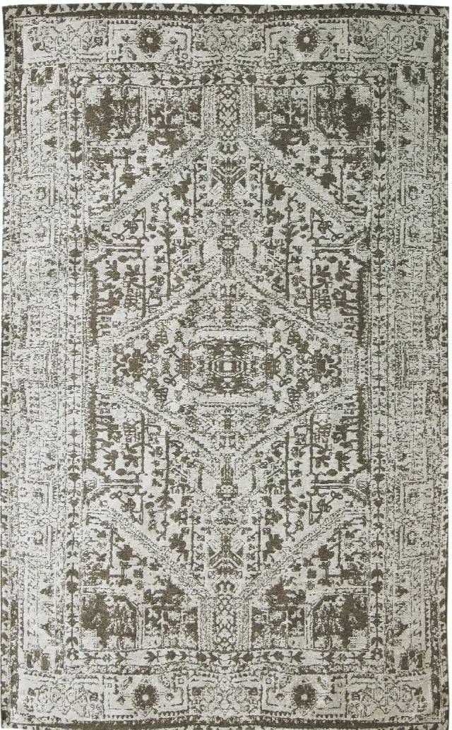 TOLEDO TD 01 ANTRASIT  Hav Toz Vermez Antibakteriyel Vintage Desenli Yıkanabilir İnce Dokuma Halı