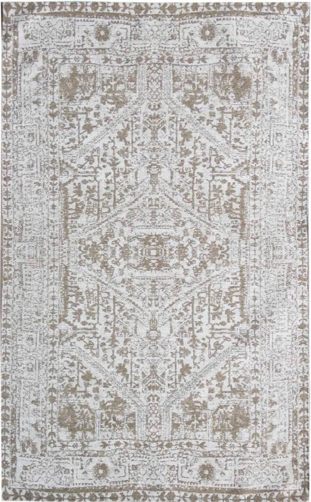 TOLEDO TD 01 CREAM  Hav Toz Vermez Antibakteriyel Vintage Desenli Yıkanabilir İnce Dokuma Halı